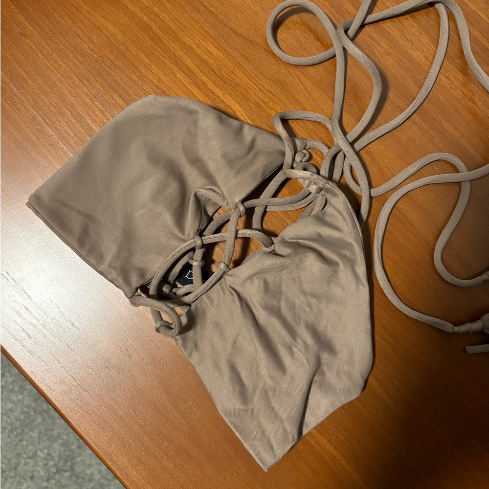 Elegant Tan Women's Swim Top